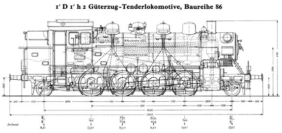 Güterzug-Tenderlokomotive Baureihe 86